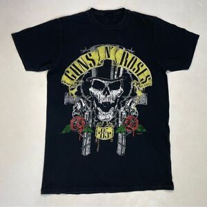 Guns N Roses 1985 Retro Graphic T-shirt Men Slim Fit Medium Black Music